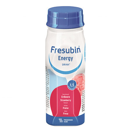 Băutură energizantă cu aromă de căpșuni Fresubin, 4 x 200 ml, Fresenius Kabi