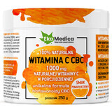 EkaMedica Vitamina C CBC 1000 mg, aromă de portocale, 250 g