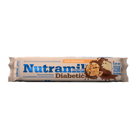 Olimp Nutramil Complex Diabetic, baton, aromă cookie, 60 g