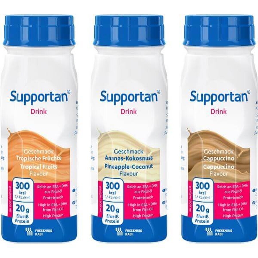 Supportan Drink, Nährstoffpräparat, Geschmacksrichtung Cappuccino, 4 x 200 ml