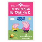 Peppa Pig Vitamina D3 effervescente, da 3 anni, gusto ananas, 60 pastiglie