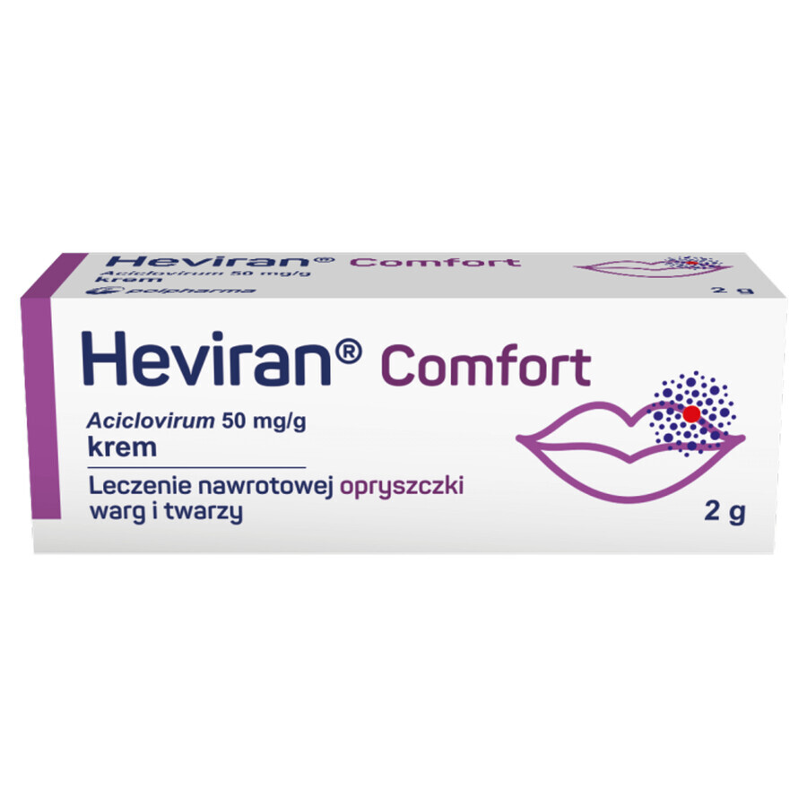 Heviran Comfort 50 mg/g, Creme, 2 g