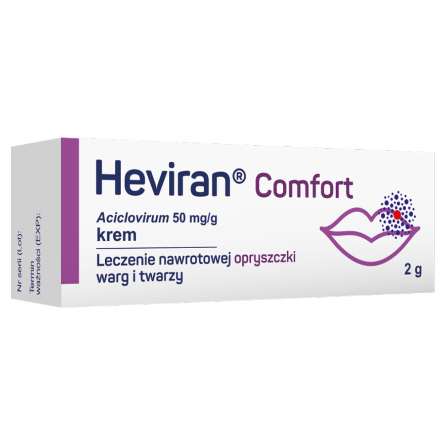 Heviran Comfort 50 mg/g, Creme, 2 g