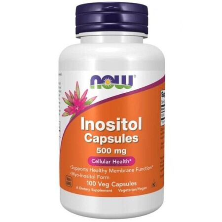 Now Foods Inositol, inositol 500 mg, 100 capsule vegetariene