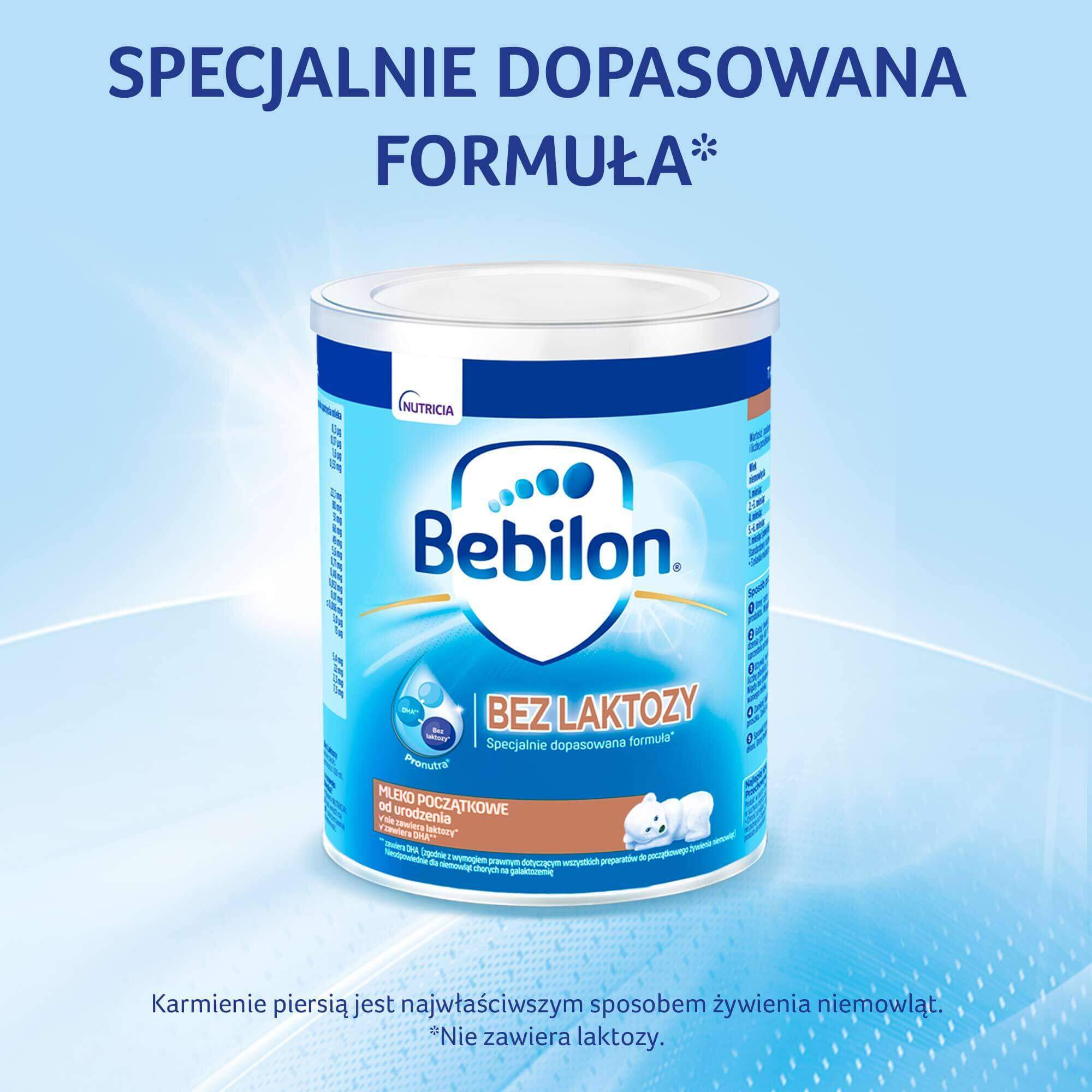 Bebilon Lapte pentru sugari fără lactoză, de la naștere, 400 g