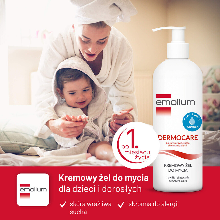 Emolium Dermocare set, aceite lavante hidratante, a partir de 3 meses, 400 ml + gel lavante cremoso, a partir de 1 mes, 400 ml