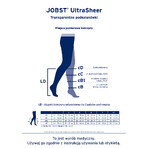 Jobst Ultra Sheer, șosete de compresie pentru genunchi, CCL2, vârf închis, mărimea 3, naturale