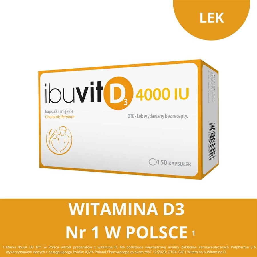 Ibuvit D3 4000 UI, 150 gélules