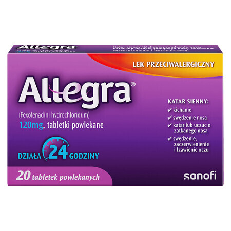 Allegra 120 mg, 20 comprimate filmate