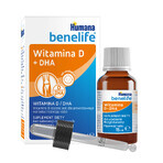 Humana Benelife Vitamina D + DHA, de la naștere, 15 ml