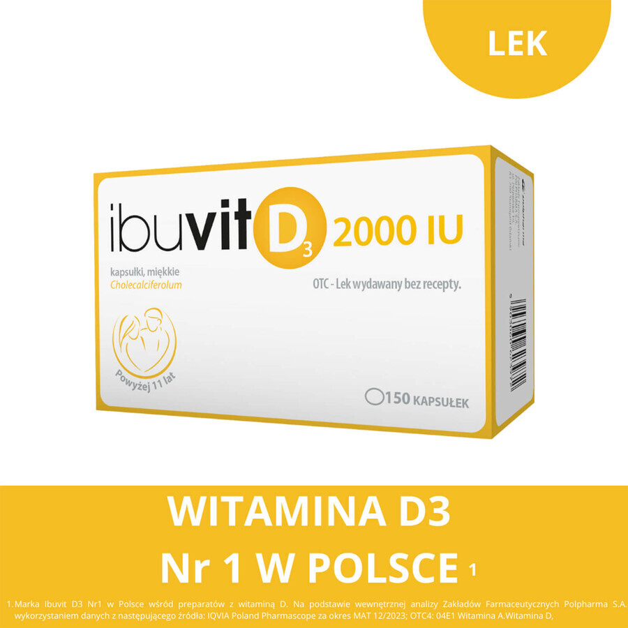 Ibuvit D3 2000 UI, 150 gélules