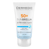 Dermedic Sunbrella, cremă de protecție facială ultralight, piele uscată și normală, SPF 50+, 40 ml