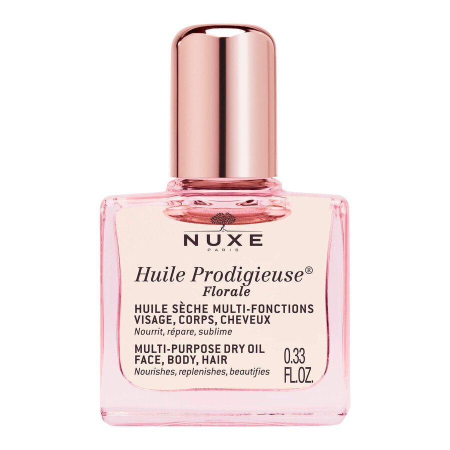 Nuxe Prodig Floral set with makeup bag, shower gel, 30 ml + oil, 10 ml + perfume, 15 ml + cream, 15 ml