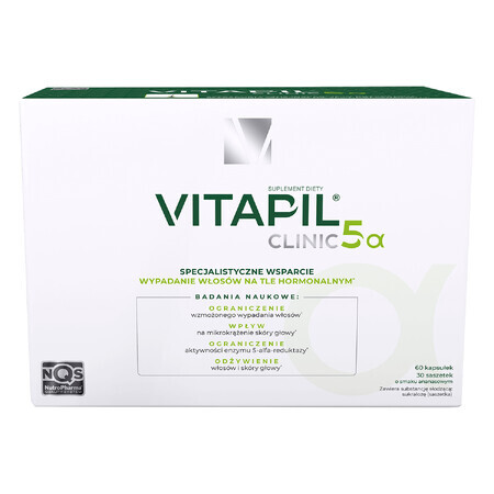 Vitapil Clinic 5alpha, 30 plicuri + 60 capsule