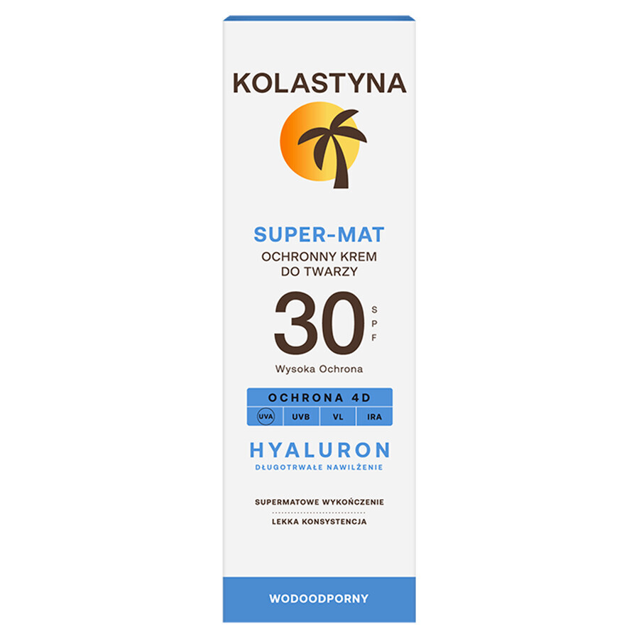 Kolastyna, cremă de față protectoare super-mat, SPF 30, 50 ml