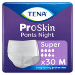 Tena Pants ProSkin Night, bragas absorbentes, talla M, 80-110 cm, Super, 30 unidades