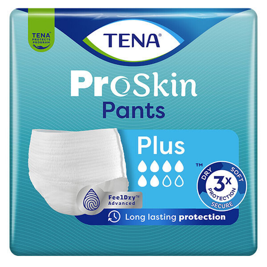 Tena Pants ProSkin, slip absorbant, mărimea L, 100-135 cm, Plus, 30 bucăți