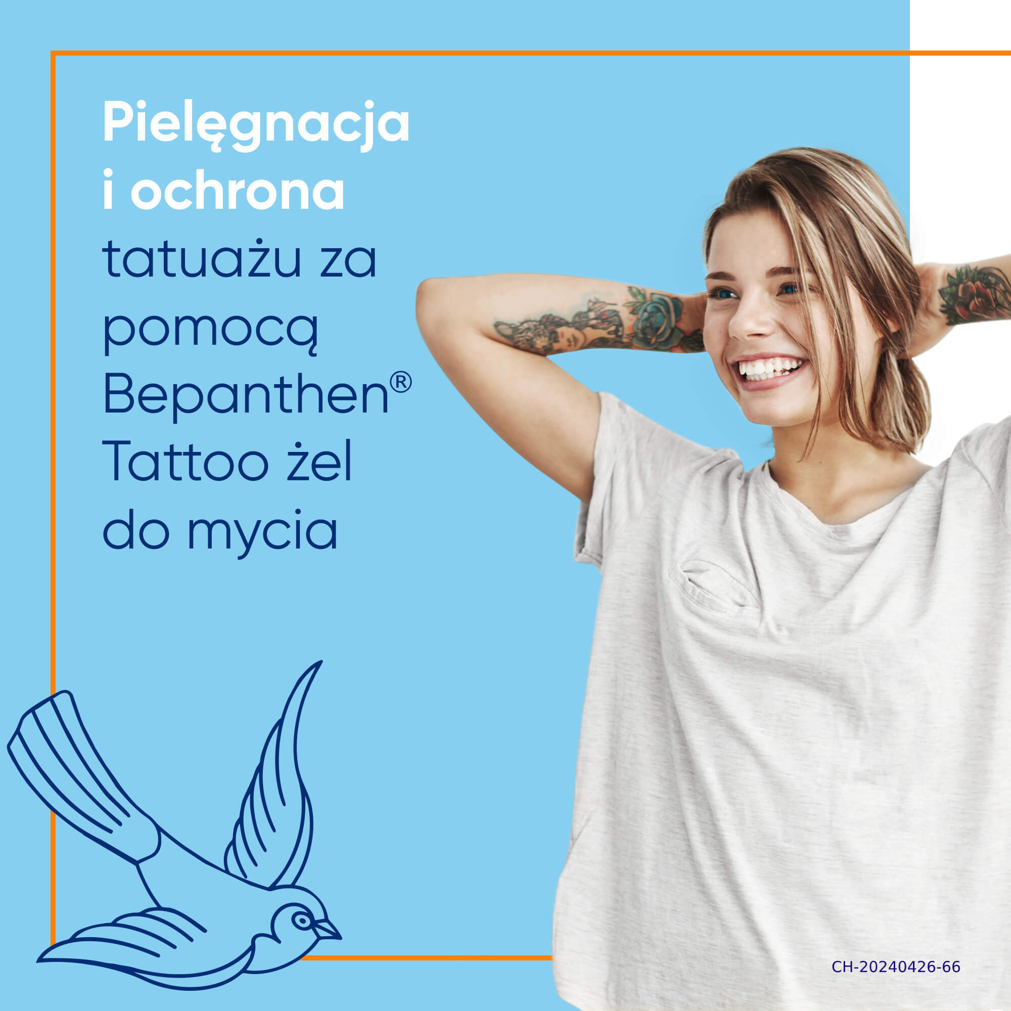 Bepanthen Tattoo, gel pentru curățarea pielii tatuate, 200 ml