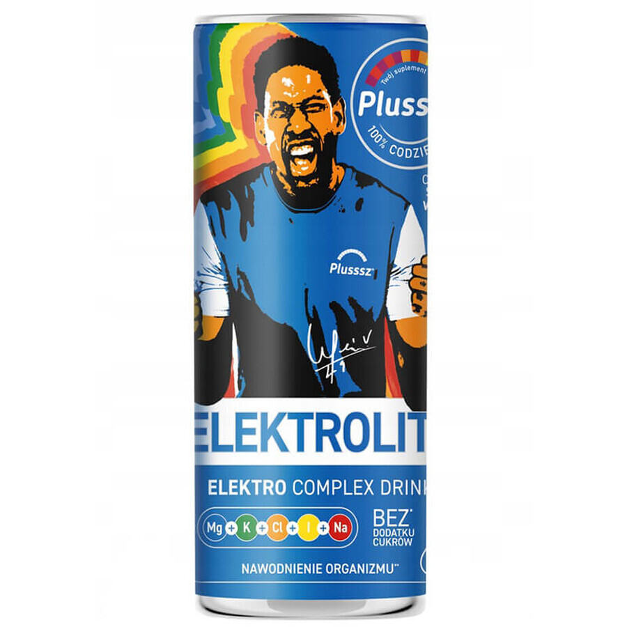 Plusssz Elektrolity Electro Complex Drink, băutură carbogazoasă, aromă mango-lime, 250 ml