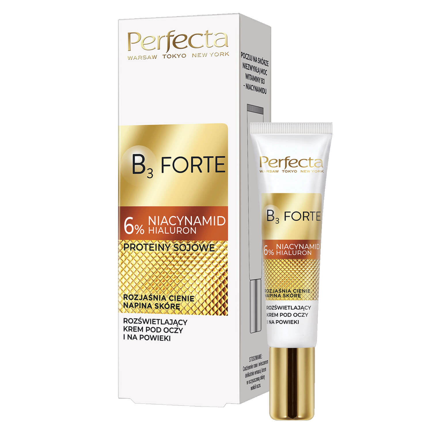 Perfecta B3 Forte, cremă iluminatoare pentru ochi și pleoape, 15 ml