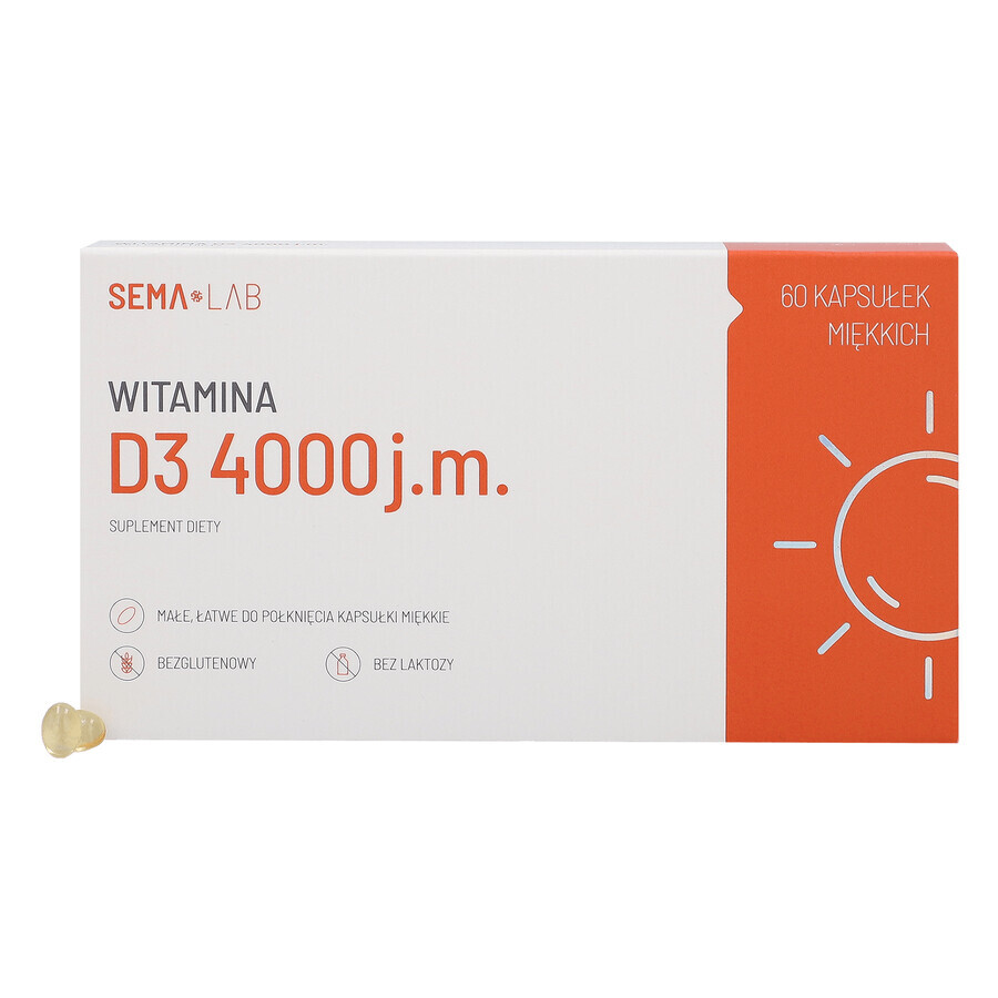 SEMA Lab Vitamina D3 4000 UI, 60 capsule moi