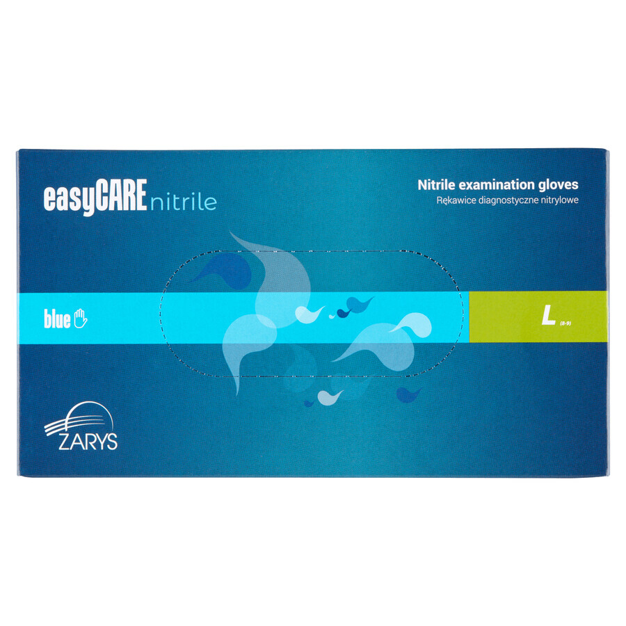 EasyCare Nitrile, mănuși din nitril, nesterile, fără pudră, mărimea L, 100 bucăți