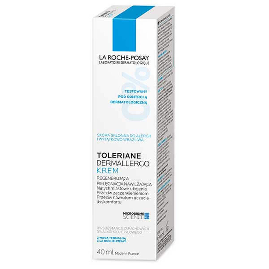 La Roche-Posay Toleriane Dermallergo, gezichtscrème, regenererende vochtinbrengende verzorging, 40 ml