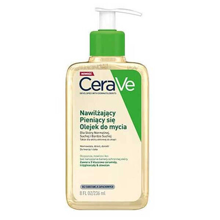 CeraVe, ulei spumant hidratant cu ceramide pentru spălare, 236 ml