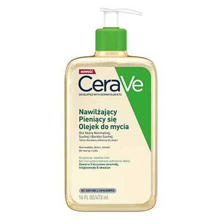 CeraVe, ulei spumant hidratant cu ceramide pentru spălare, 473 ml