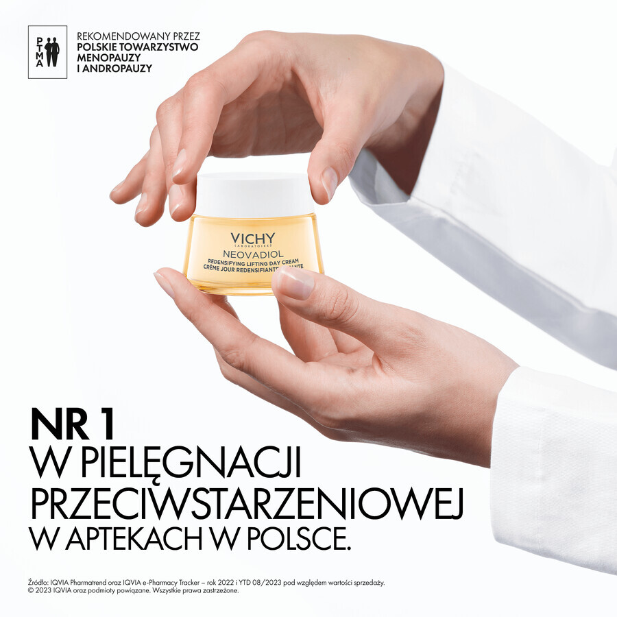 Vichy Neovadiol Peri-Menopausa, crema giorno rassodante per ridare densità alla pelle secca, 50 ml