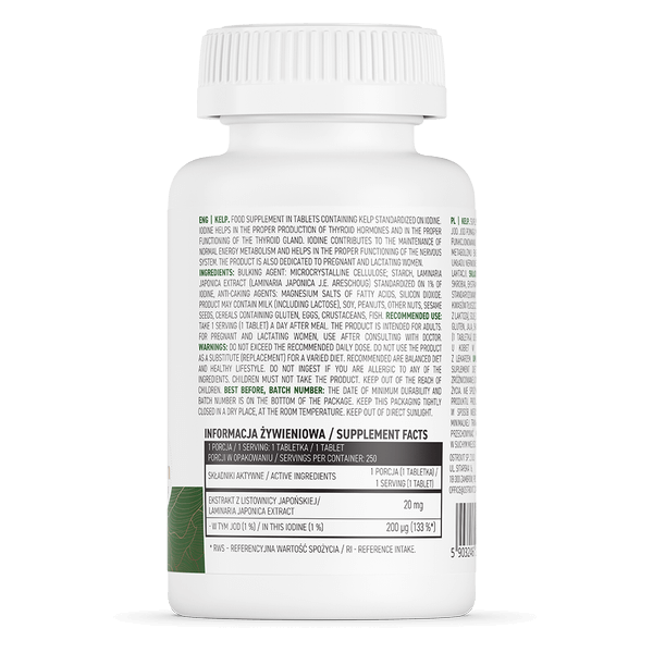 OstroVit Kelp, 250 comprimate