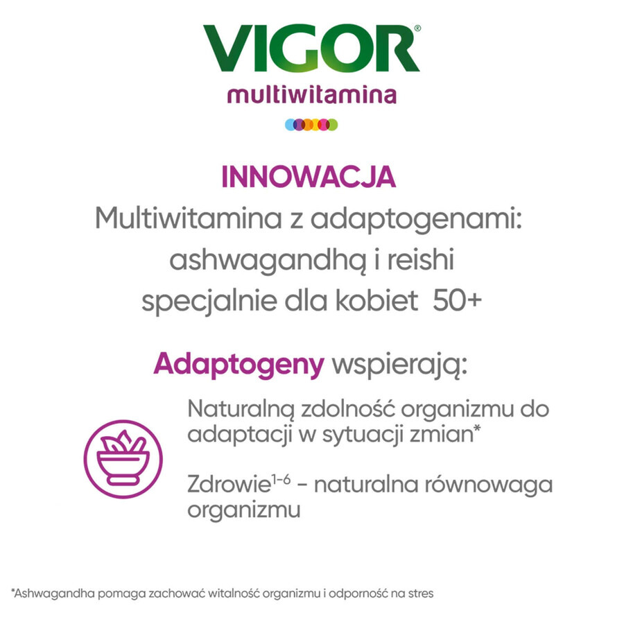 Vigor Multivitamine Ona 50+, 60 comprimate