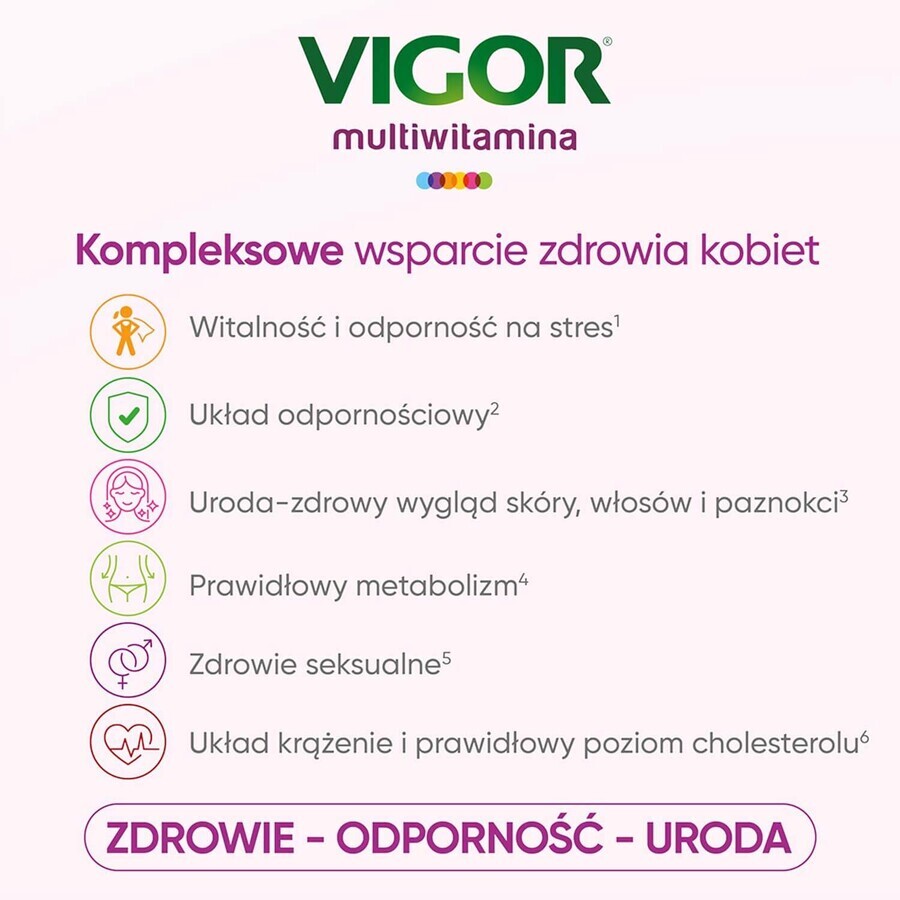 Vigor Multivitamine Ona 50+, 60 comprimate