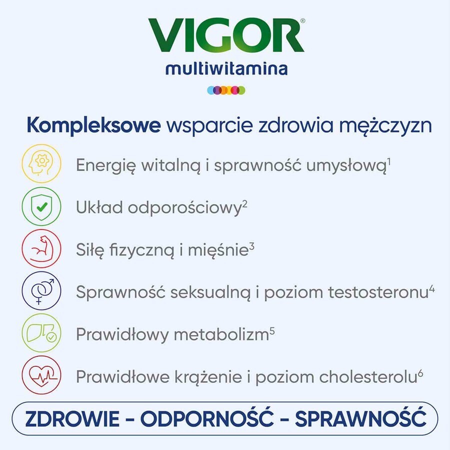 Vigor multivitamine voor 50+, 60 tabletten