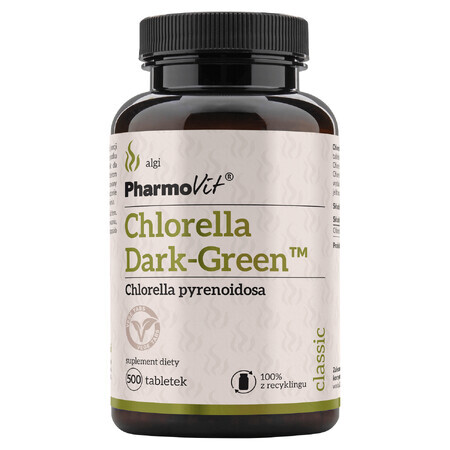 PharmoVit Chlorella Dark-Green, 500 comprimate vegetale