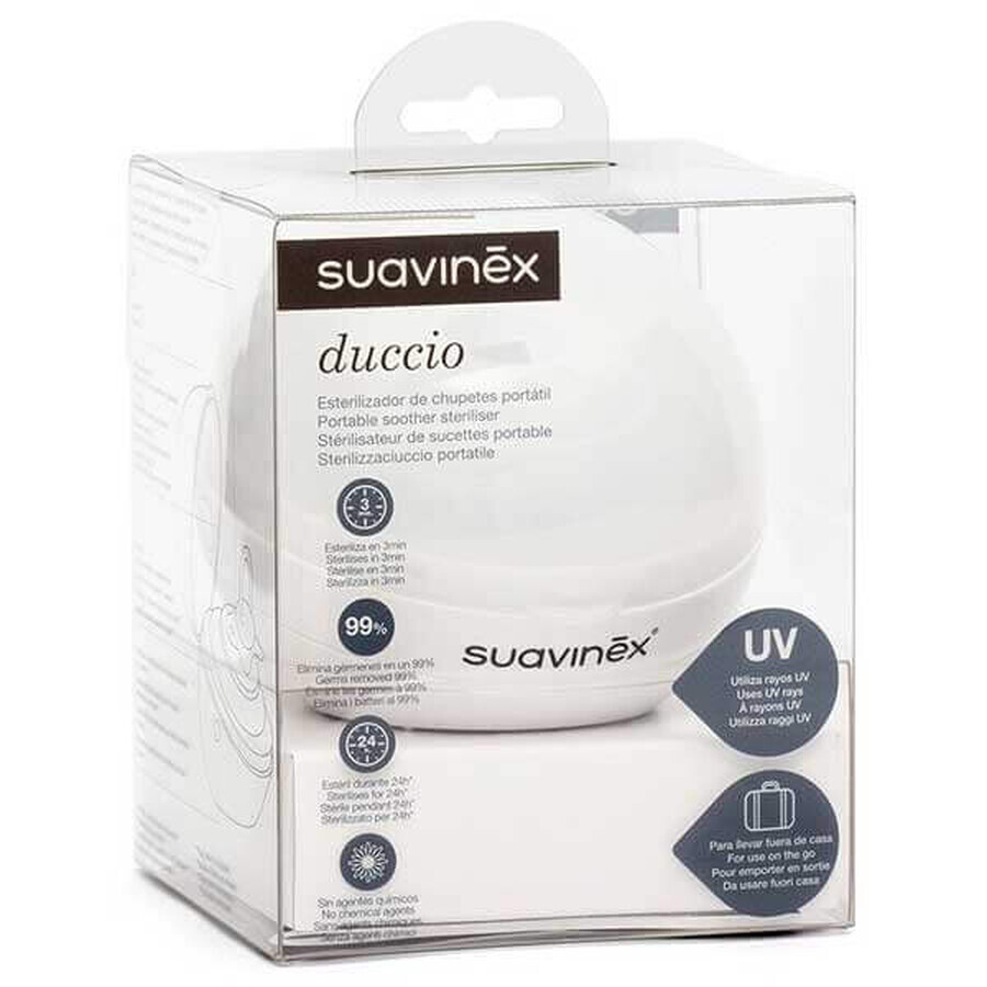 Suavinex Duccio, UV-sterilisator voor fopspenen, wit, 1 st.