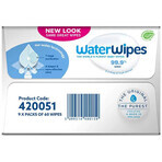 WaterWipes Bio, șervețele umede, apă, de la naștere, 9 x 60 buc