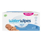 WaterWipes Bio, șervețele umede, apă, de la naștere, 9 x 60 buc