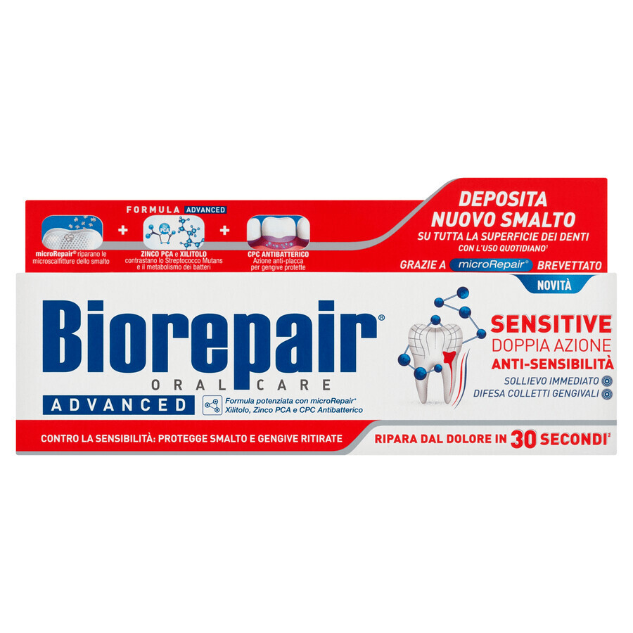 Biorepair Peribioma, pastă de dinți, protecția gingiilor, fără fluor, 75 ml