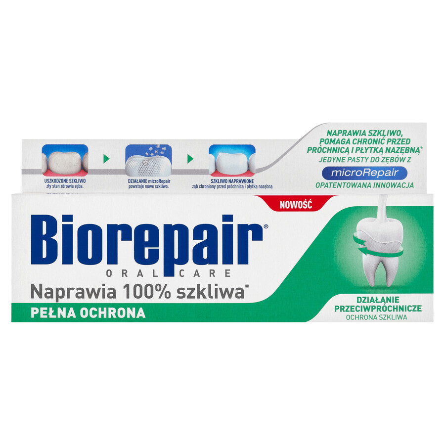 Biorepair Full Protection, pastă de dinți fără fluor, 75 ml