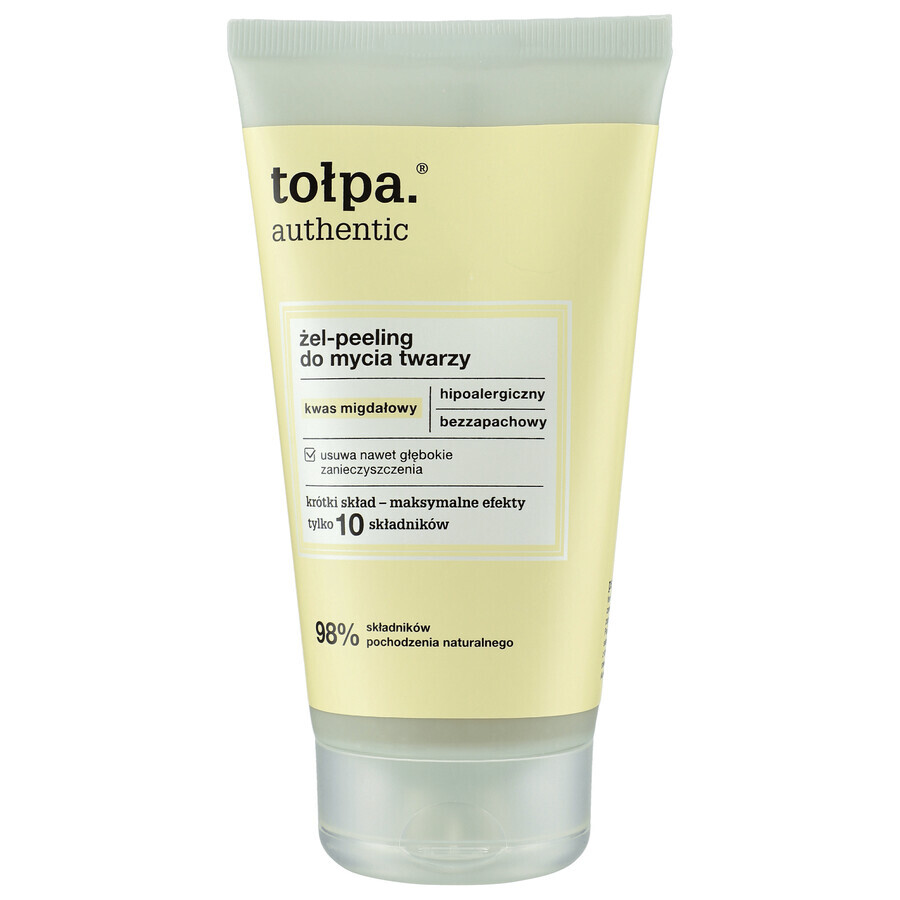 Tołpa Authentic, gel-peeling limpiador facial, 150 ml