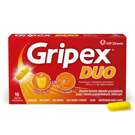 Gripex Duo, 16 tabletten