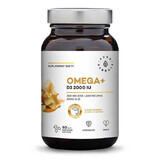 Aura Herbals Omega + Vitamine D3 2000 IU, 60 gélules 