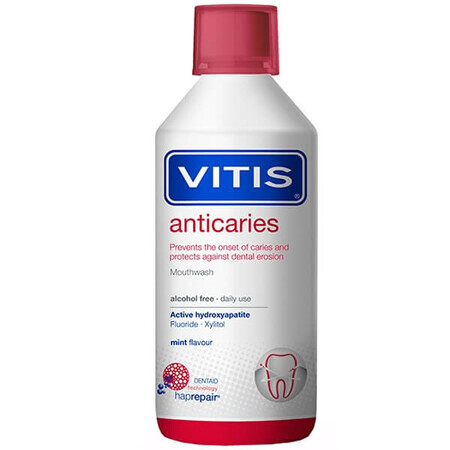 Vitis Anticaries, apă de gură, aromă de mentă, 500 ml