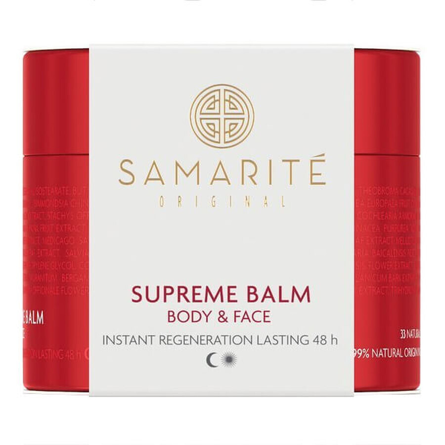 Samarité Supreme Balm, balsamo naturale rigenerante e idratante per il corpo, per pelli secche e problematiche, 90 ml