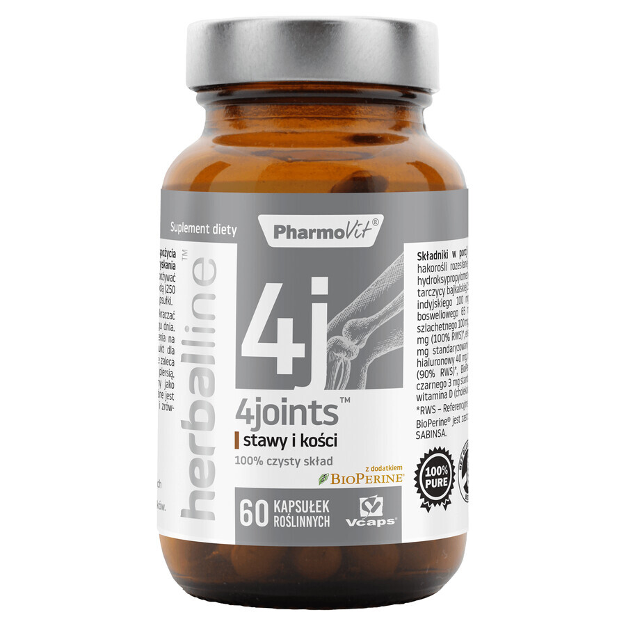 PharmoVit HerbalLine 4Joints Gewrichten en Botten, 60 plantaardige capsules 