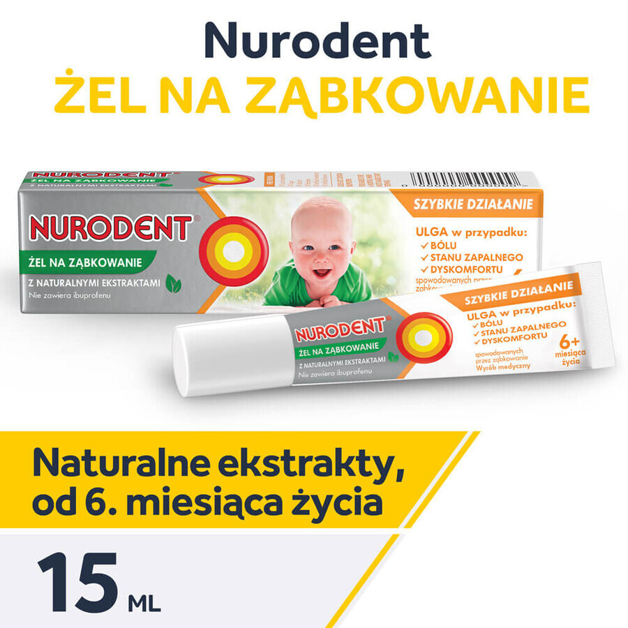 Nurodent, gel pentru dentiție, 15 ml