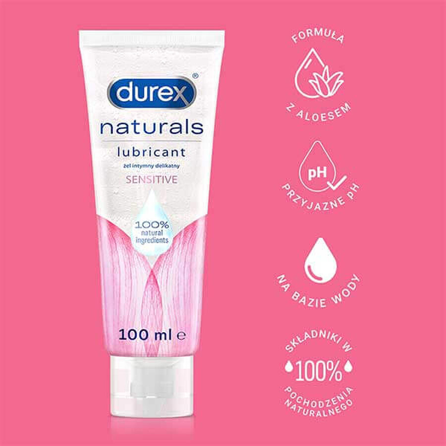 Durex Naturals Sensitive, gel intim delicat, 100 ml