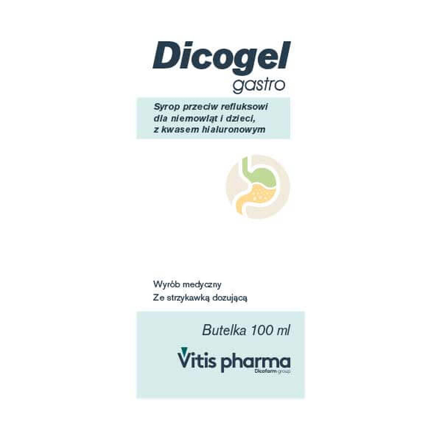 Dicogel Gastro, anti-reflux syrup, for infants and children, 100 ml