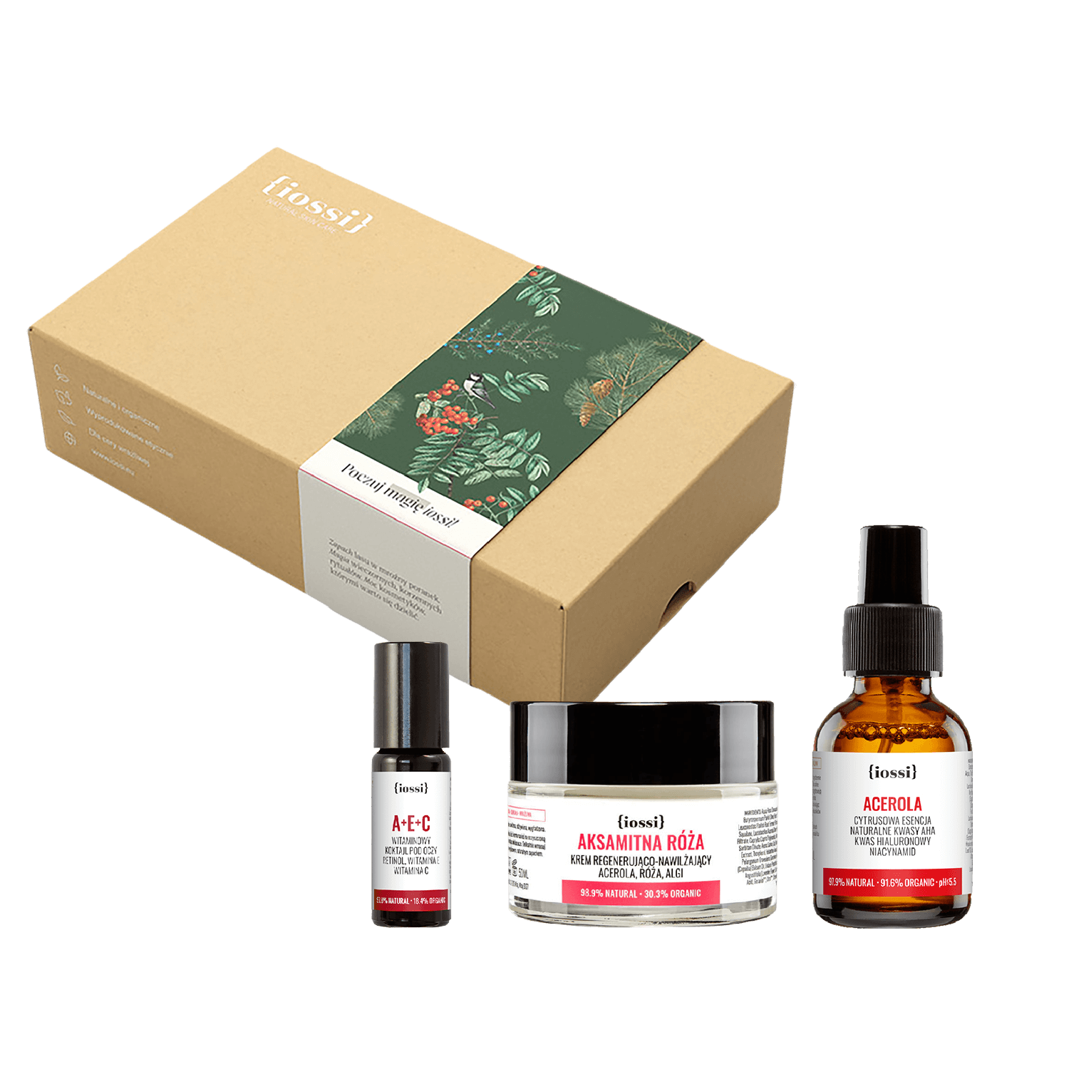 Kit ritual anti-îmbătrânire Iossi Same Stars, cocktail ochi, 10 ml + esență față, 50 ml + cremă față, 15 ml